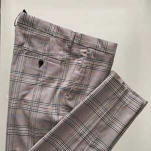 Men’s Brown Check Skinny Fit Trousers